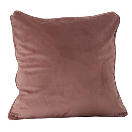 כרית נוי קטיפה - צבע ורוד עתיק