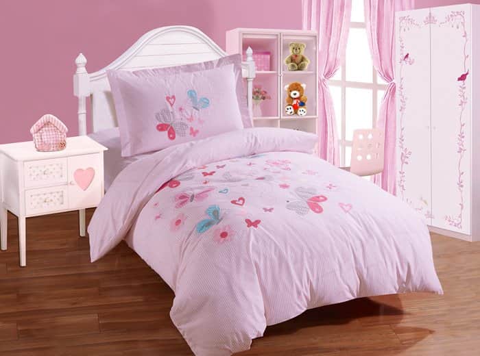 סט מצעים דגם פרפרים,