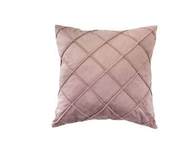 כרית נוי קטיפה מעויינים צבע ורוד