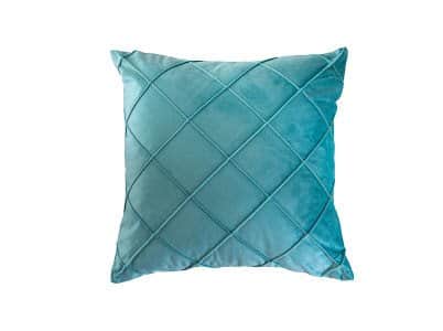 כרית נוי קטיפה מעויינים צבע טורקיז