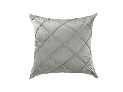 כרית נוי קטיפה מעויינים צבע אפור