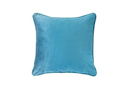 כרית נוי קטיפה - צבע כחול