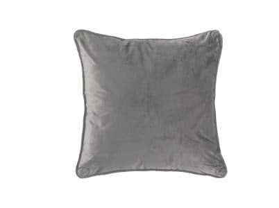 כרית נוי קטיפה - צבע אפור כהה