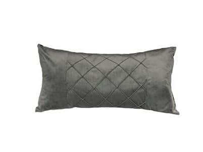 כרית נוי קטיפה -אפור כהה - 45/90