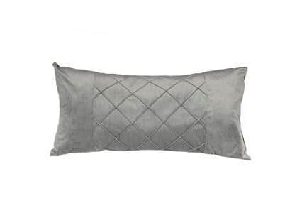 כרית נוי קטיפה -אפור בהיר - 45/90