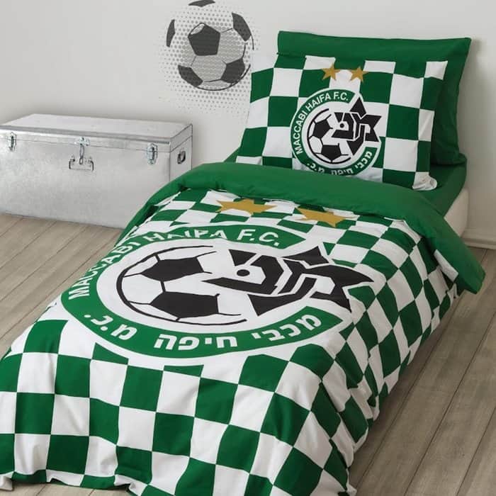 סט מצעים דגם מכבי חיפה משבצות