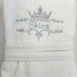 חלוק רחצה עם רקמה לבחירה בגב