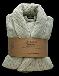 חלוק רחצה קטיפה אפור בהיר