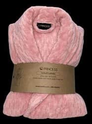 חלוק רחצה קטיפה ורוד