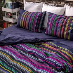 מצעי פרקל זוגי דגם פסים