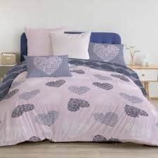 מצעי פרקל זוגי דגם לבבות