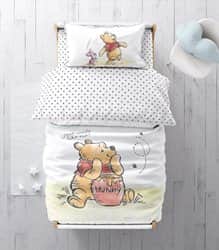 סט מצעים למיטת מעבר דגם פו הדב