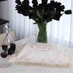 כיסוי לשבת וליום טוב דגם הודיה צבע שמנת