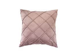 כרית נוי קטיפה מעויינים צבע ורוד