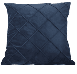 כרית נוי קטיפה מעויינים צבע כחול כהה