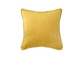 כרית נוי קטיפה - צבע צהוב