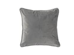 כרית נוי קטיפה - צבע אפור כהה