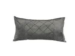 כרית נוי קטיפה -אפור כהה - 45/90