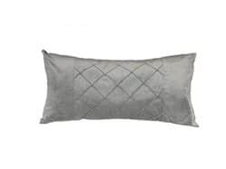 כרית נוי קטיפה -אפור בהיר - 45/90