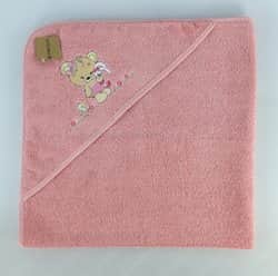 מגבת עם כובע לתינוקות דגם דובי